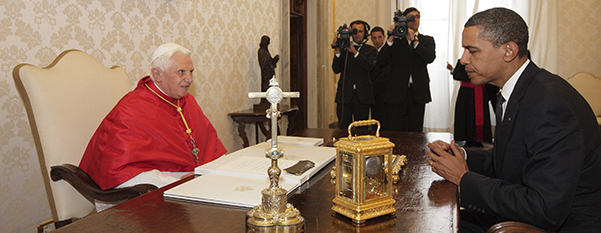 POPE TALKS WITH U.S. PRESIDENT AT VATICAN