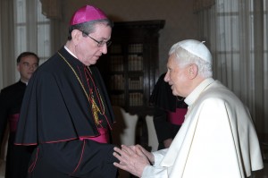 POPE BENEDICT GREETS BISHOP LENNON DURING 'AD LIMINA' VISIT TO VATICAN