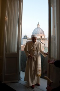 Pope Benedict XVI leaves after appearing for last time at balcony of his summer residence in Castelgandolfo Pope Benedict XVI leaves after appearing for last time at balcony of his summer residence in Castelgandolfo
