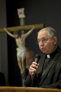U.S. Archbishop Gomez addresses news conference regarding immigration reform legislation
