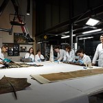 Expert restorers work in conservation laboratory for ethnological materials at Vatican Museums