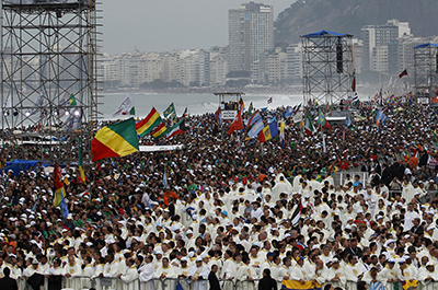 Pope celebrates closing Mass of World Youth Day vigil on Copacabana beach in Rio de Janeiro