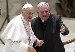 Pope Francis talks with Neocatechumenal Way founder before special audience at Vatican