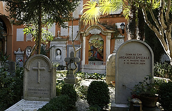 Ninth Station of Cross seen in Teutonic cemetery pictured at Vatican