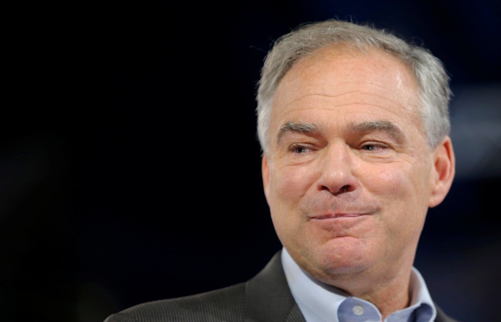 U.S. Democratic vice presidential candidate Sen. Tim Kaine, D-Va., is seen in Miami July 23. (CNS photo/Brian Snyder, Reuters)