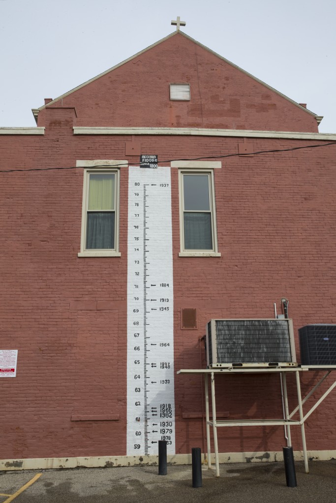 Flood wall. St. Rose 150 Anniversary