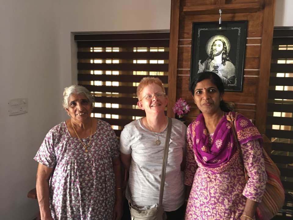 With Shobha, our hostess, and her mother-in-law Monica. (CT Photo/Sister Eileen)