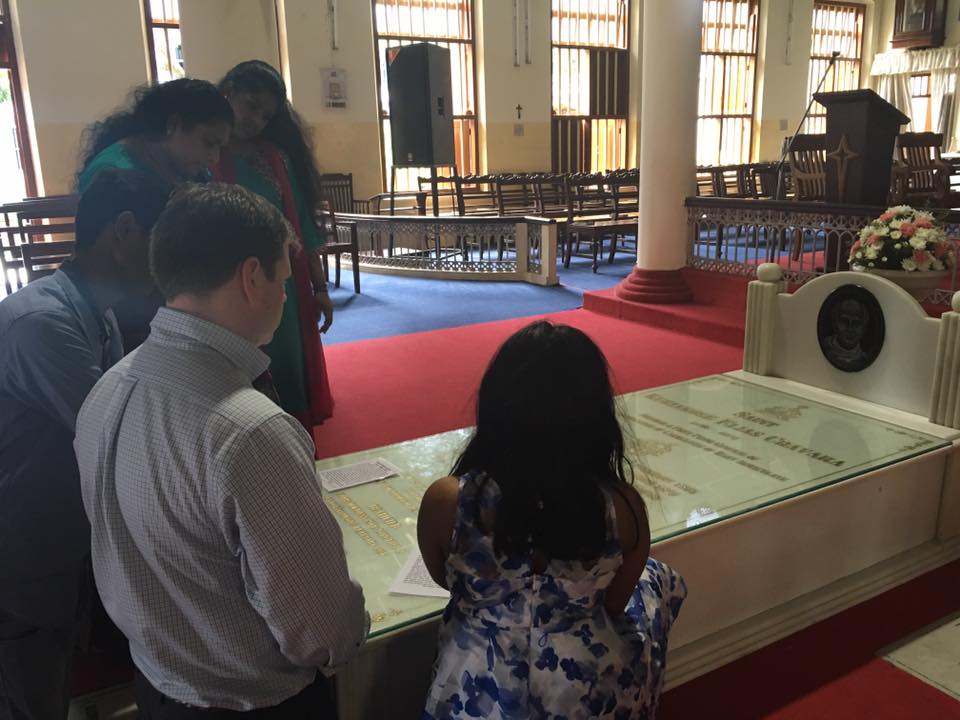 Visiting the tomb of St. Chavara (CT Photo/Sister Eileen)