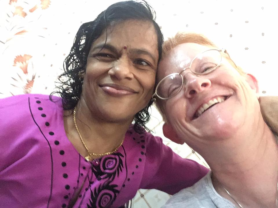Making new friends a half a world away in India. (CT Photo/Sister Eileen)