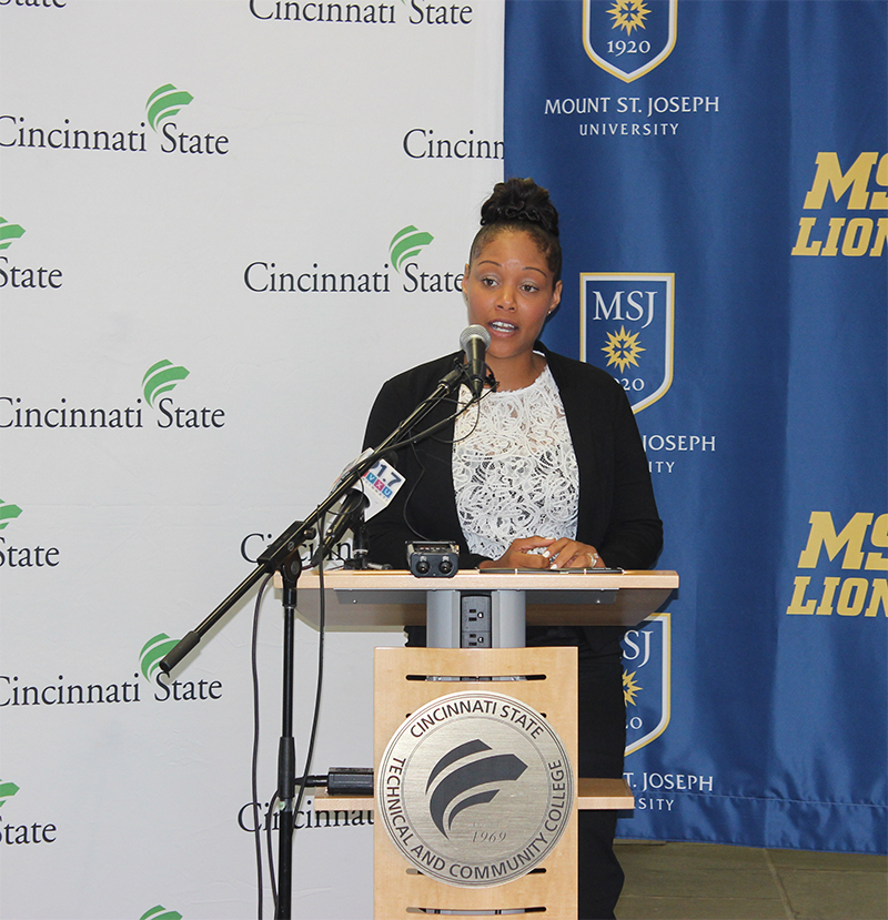 Katrina Blackwell, graduate of Cincinnati State and now a senior at Mount St. Joseph University earning her bachelor’s degree in Education (Courtesy Photo)
