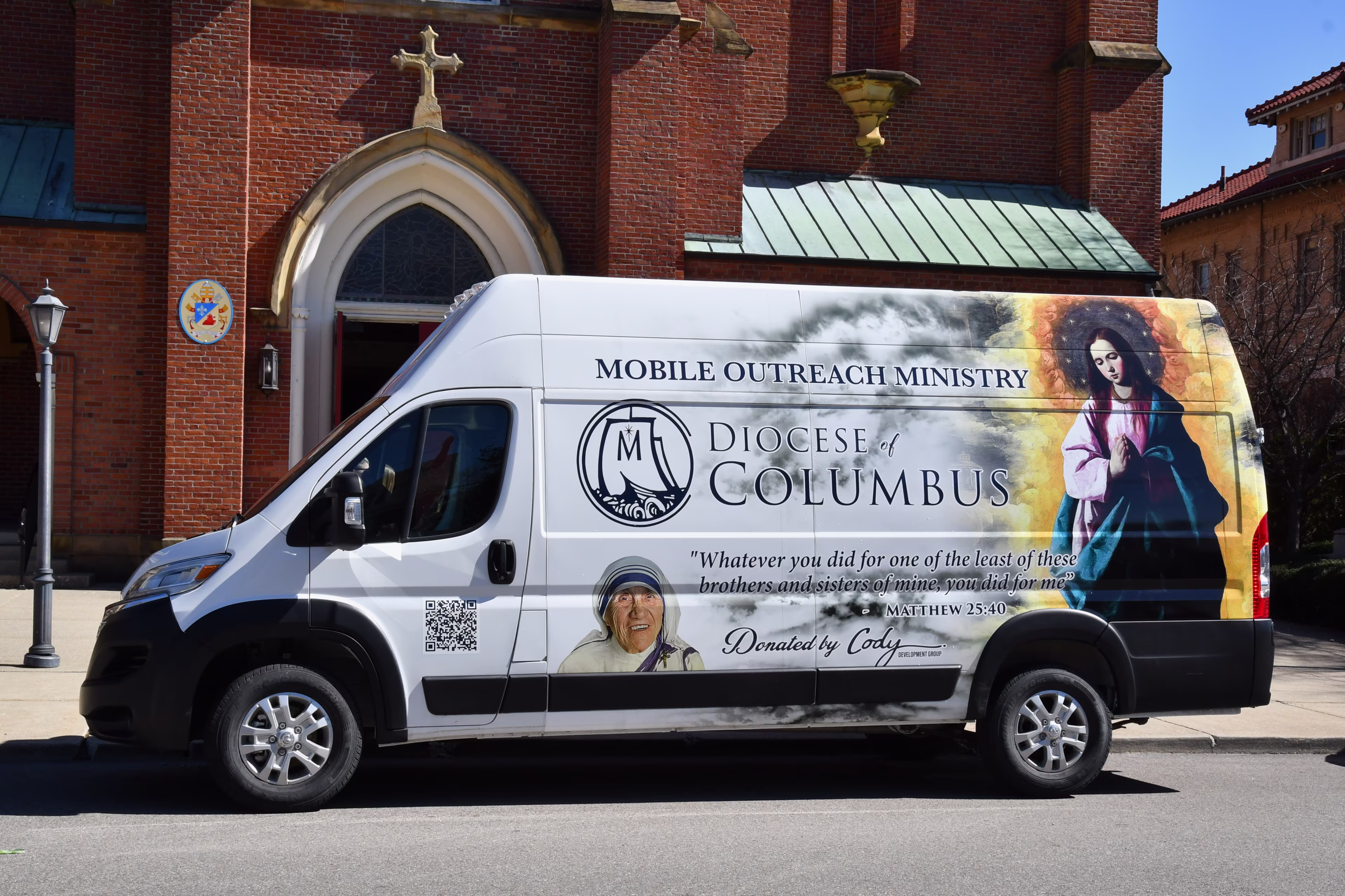 The Diocese of Columbus, Ohio’s new mobile outreach ministry van. | Credit: Ken Snow, courtesy of the Diocese of Columbus
