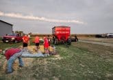 Group of young men working on a farm