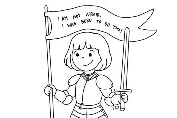 Saint Joan of Arc Coloring Page